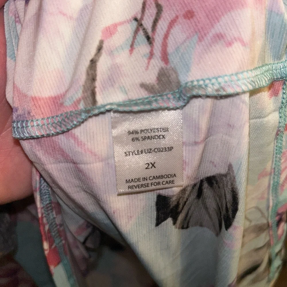 Dear Scarlett Floral Blouse - Blue and Pink - Picture 4 of 5